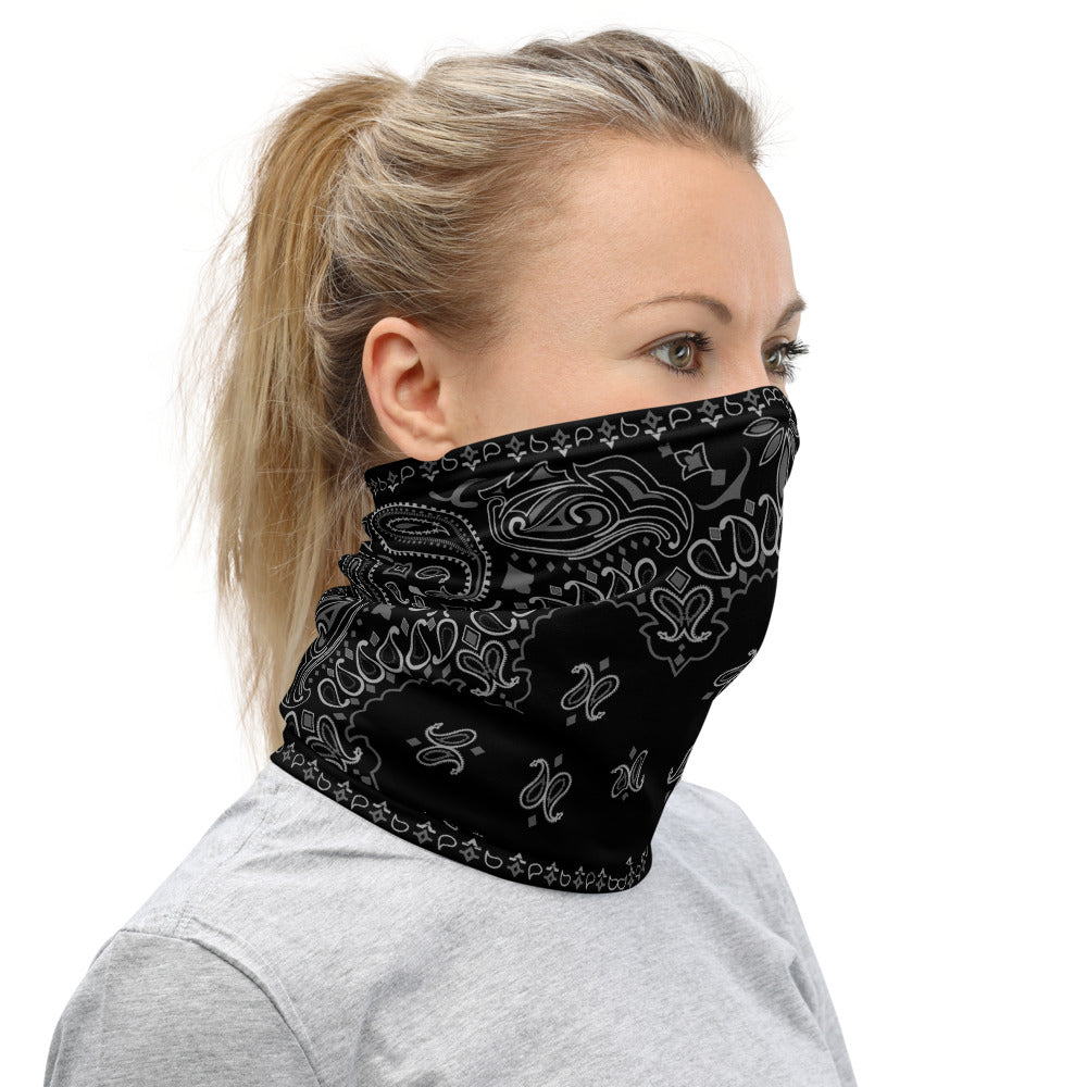 Hoo-rag Neck Gaiter | Black Paisley