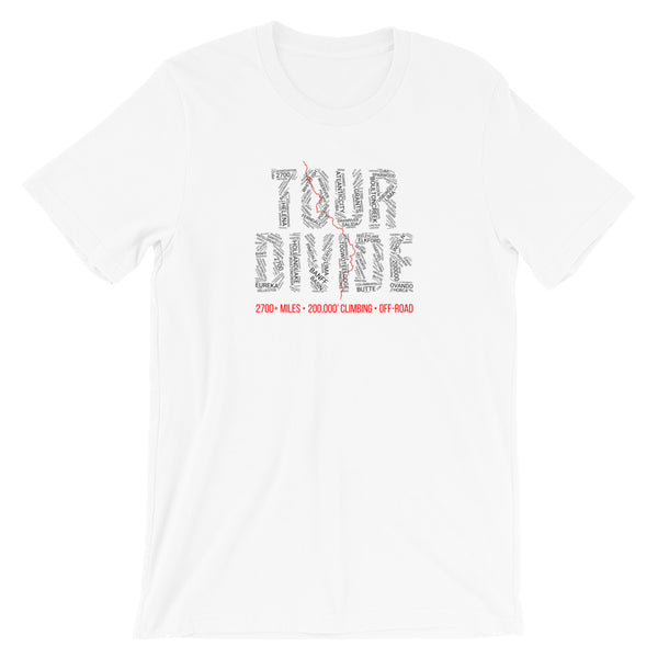 Tour Divide Bikepacking T-Shirt - All Towns - Singletrack Apparel