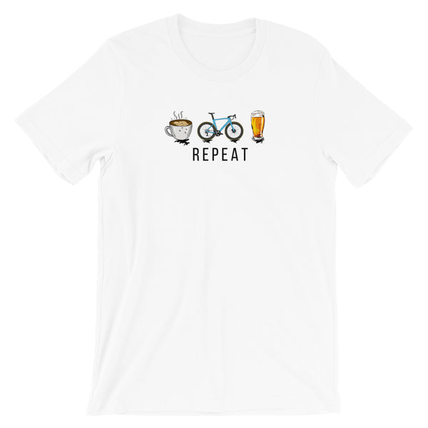 Coffee - Ride - Beer - Repeat TShirt - Singletrack Apparel