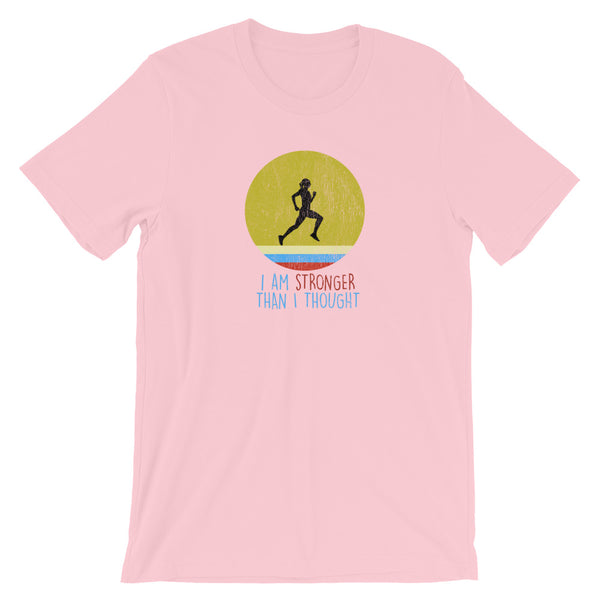 Womens Running Tshirt - I Am Stronger Than I Thought - Womens Running Gift - Singletrack Apparel