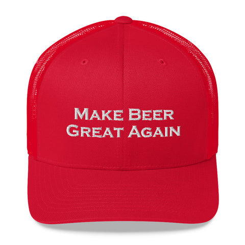 Make Beer Great Again Embroidered Trucker Hat - Singletrack Apparel