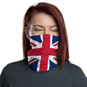 United Kingdom Union Jack Flag Neck Gaiter, UK Flag Face Mask, UK Headband - Singletrack Apparel