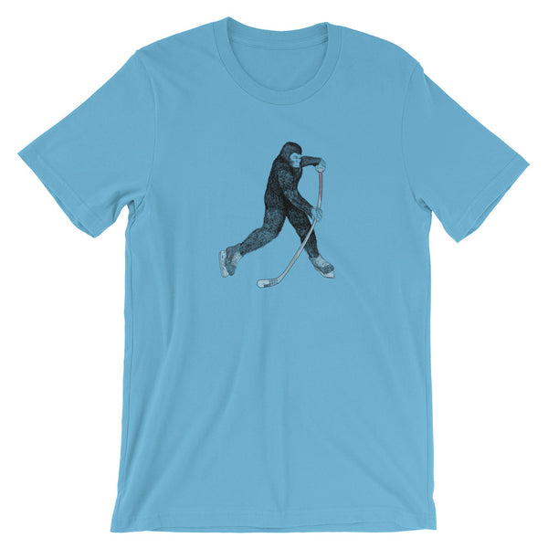 Bigfoot Hockey Tshirt - Hockey Gift - Gift for Hockey Player - Hockey Slap Shot - Singletrack Apparel