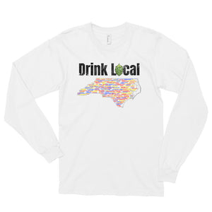 All North Carolina Breweries Drink Local Long Sleeve T-Shirt - Singletrack Apparel