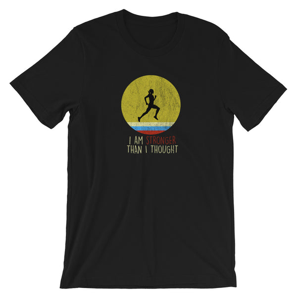 Womens Running Tshirt - I Am Stronger Than I Thought - Womens Running Gift - Singletrack Apparel