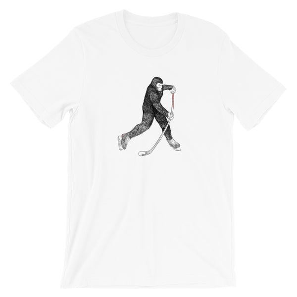 Bigfoot Hockey Tshirt - Hockey Gift - Gift for Hockey Player - Hockey Slap Shot - Singletrack Apparel